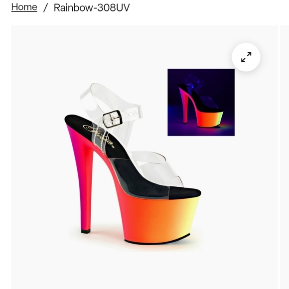 Pleaser Rainbow Heels - Picture 4 of 4